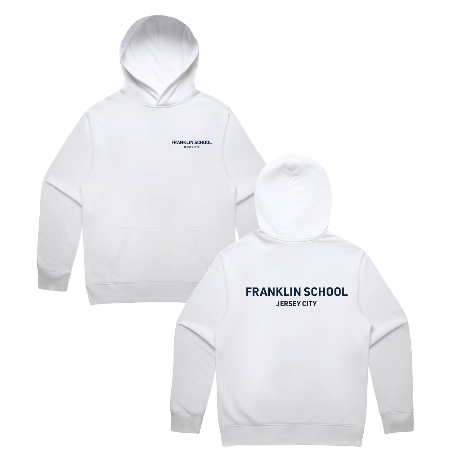 FRANKLIN UNISEX RELAXED FIT HOODIE  COLOR: WHITE