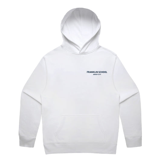 FRANKLIN UNISEX RELAXED FIT HOODIE  COLOR: WHITE