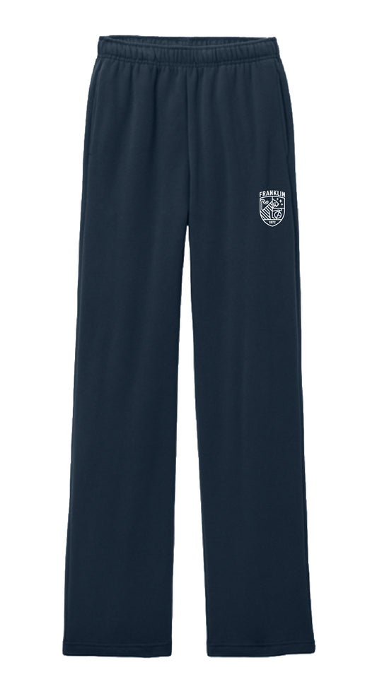 Navy Franklin OPEN BOTTOM SWEATPANTS