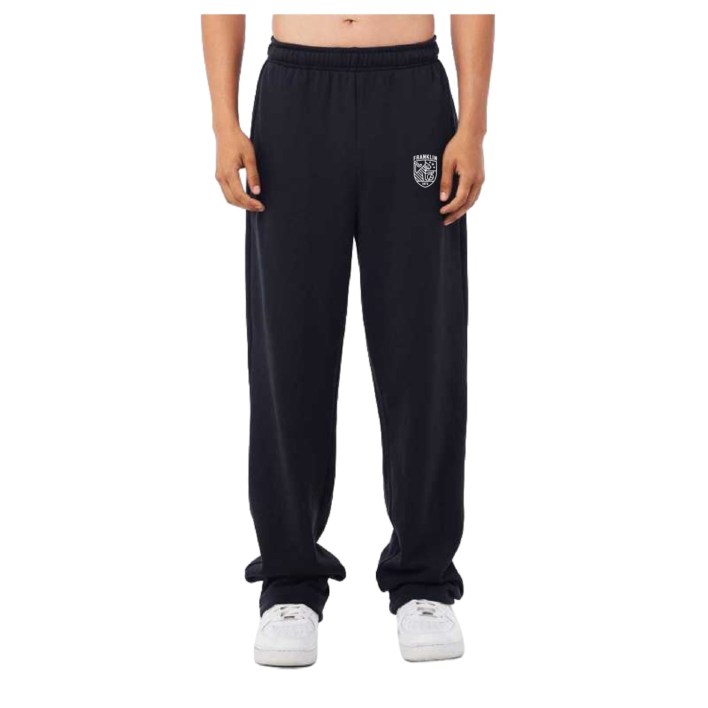 Navy Franklin OPEN BOTTOM SWEATPANTS